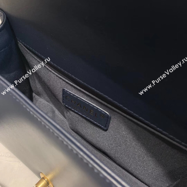 BOY CHANEL flap bag A67086 Navy Blue