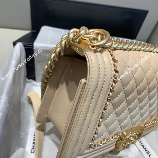 BOY CHANEL flap bag A67086 cream