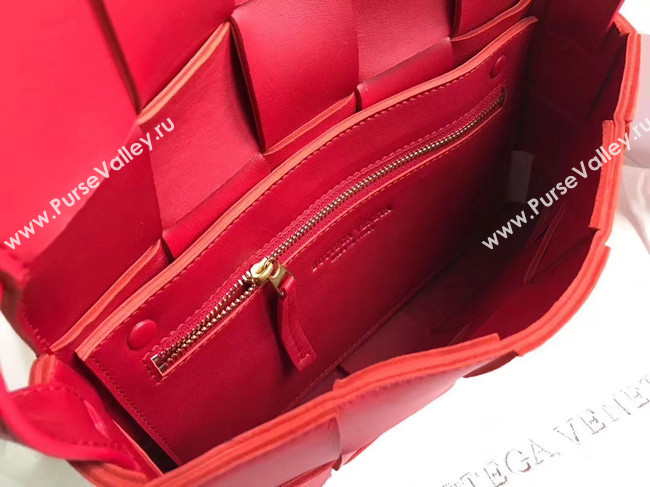 Bottega Veneta Sheepskin Weaving Original Leather 578004 red