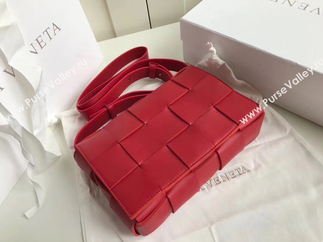 Bottega Veneta Sheepskin Weaving Original Leather 578004 red