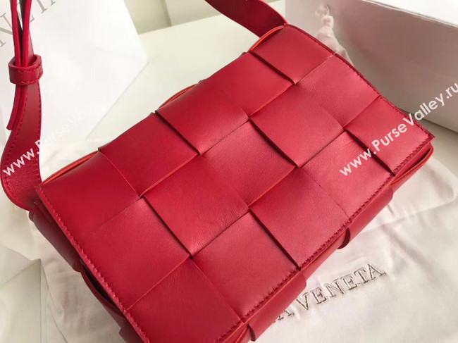 Bottega Veneta Sheepskin Weaving Original Leather 578004 red
