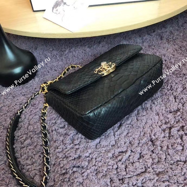 CHANEL 19 Flap Bag Original Snake skin flap bag AS1160 Black