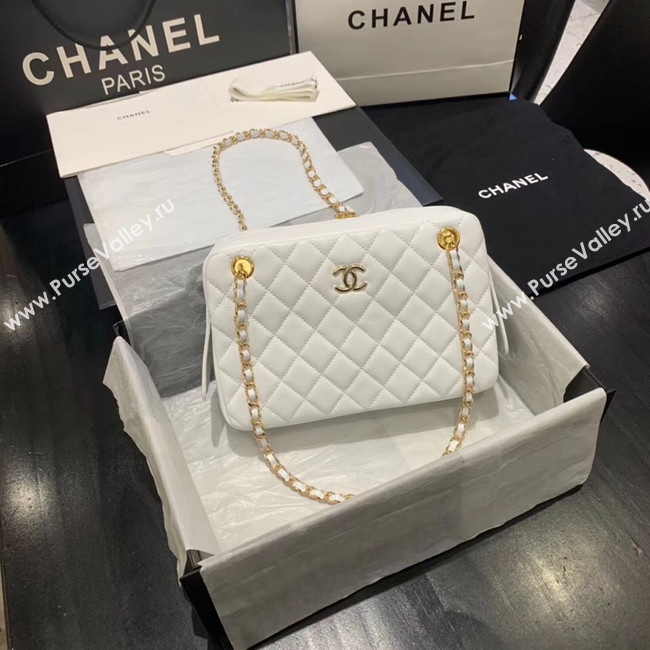 CHANEL 2020 New Style Original Leather AS1168 white