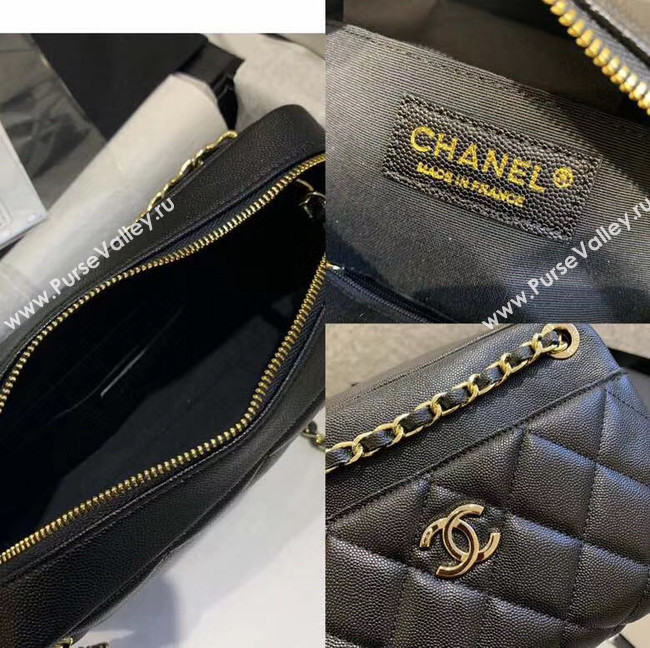 CHANEL Small camera bag Grained Calfskin & Gold-Tone Metal AS1367 black