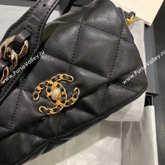 Chanel 19 Bodypack Sheepskin Leather AS1163 black