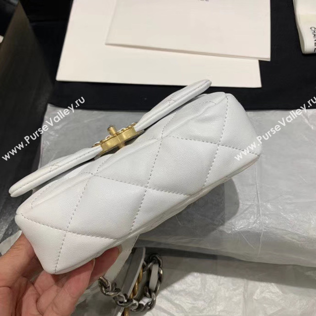 Chanel 19 Bodypack Sheepskin Leather AS1163 white