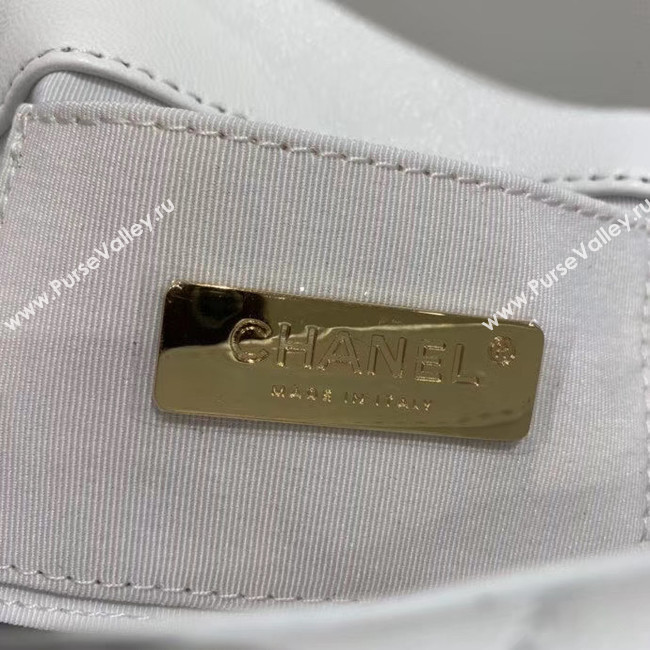 Chanel 19 Bodypack Sheepskin Leather AS1163 white