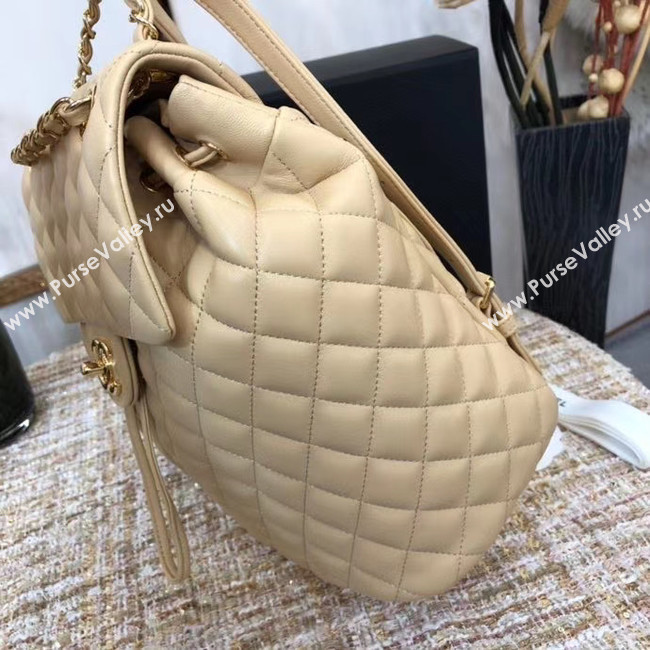 Chanel Backpack Sheepskin Original Leather 83431 Beige