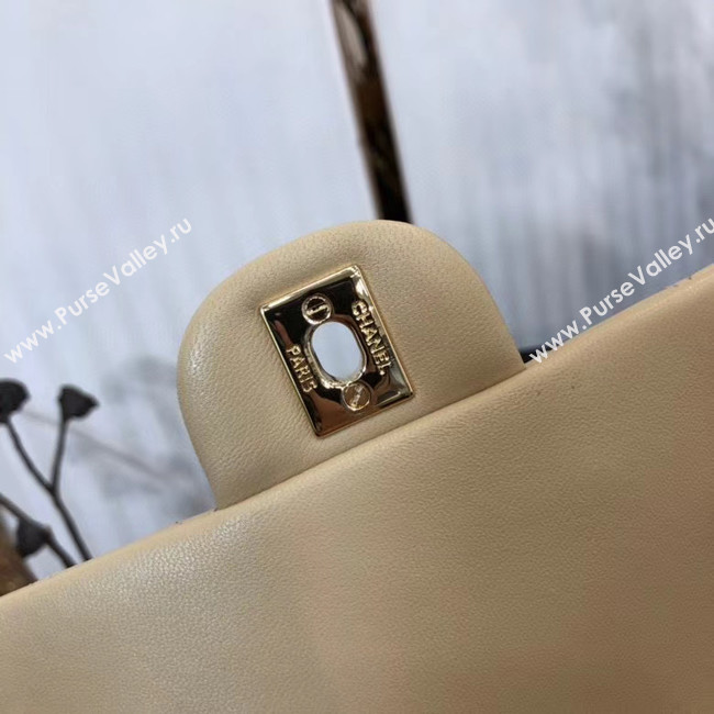 Chanel Backpack Sheepskin Original Leather 83431 Beige