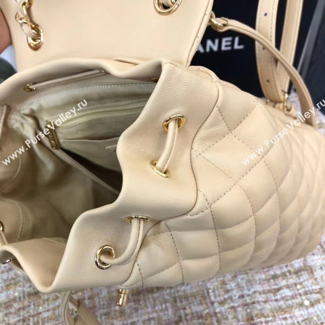 Chanel Backpack Sheepskin Original Leather 83431 Beige