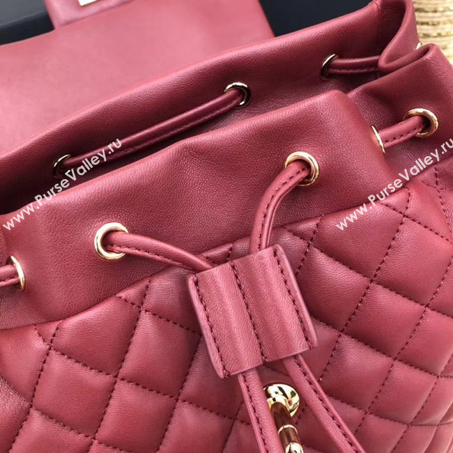 Chanel Backpack Sheepskin Original Leather 83431 Burgundy