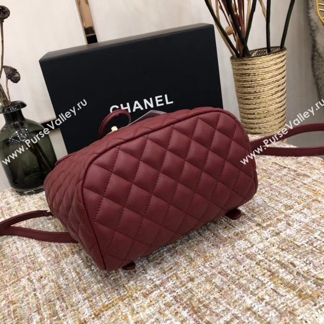 Chanel Backpack Sheepskin Original Leather 83431 Burgundy