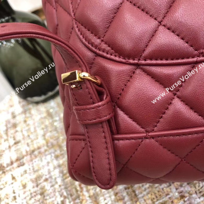 Chanel Backpack Sheepskin Original Leather 83431 Burgundy