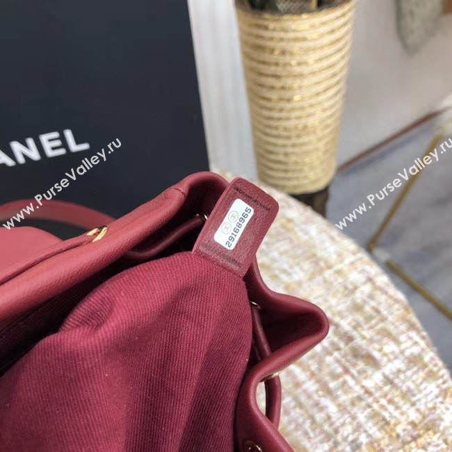 Chanel Backpack Sheepskin Original Leather 83431 Burgundy