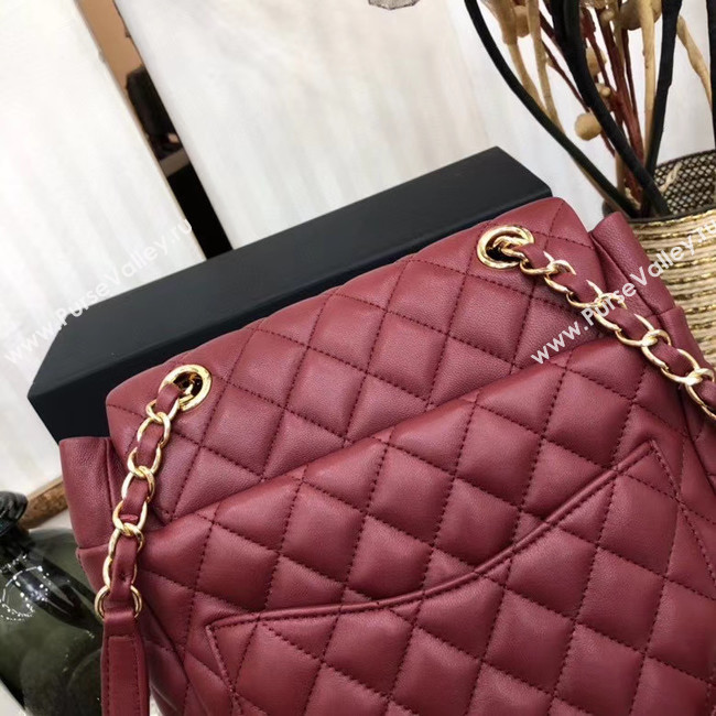 Chanel Backpack Sheepskin Original Leather 83431 Burgundy