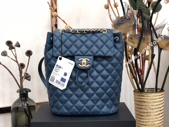 Chanel Backpack Sheepskin Original Leather 83431 blue