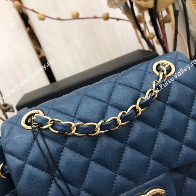 Chanel Backpack Sheepskin Original Leather 83431 blue
