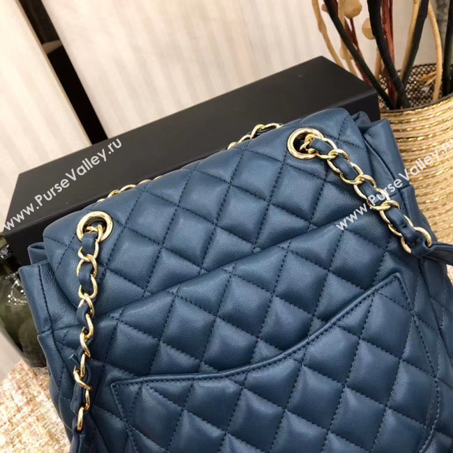 Chanel Backpack Sheepskin Original Leather 83431 blue