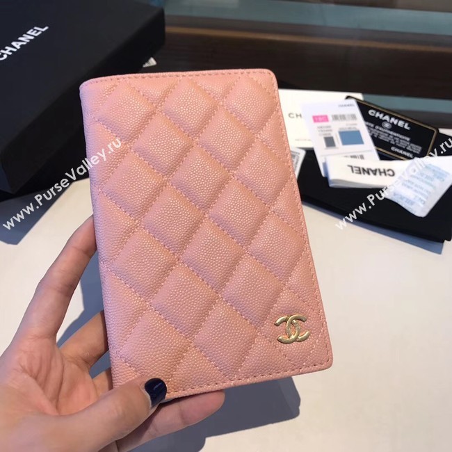 Chanel Calfskin Leather & Gold-Tone Metal Wallet A80385 Pink