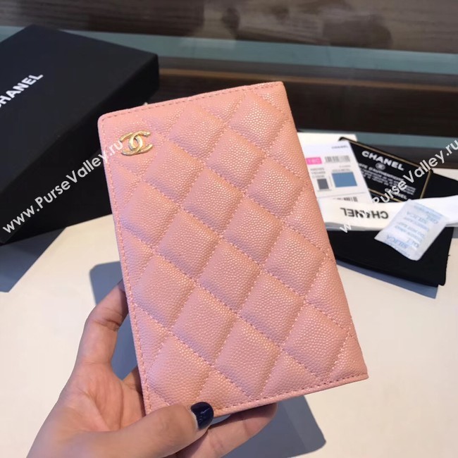 Chanel Calfskin Leather & Gold-Tone Metal Wallet A80385 Pink