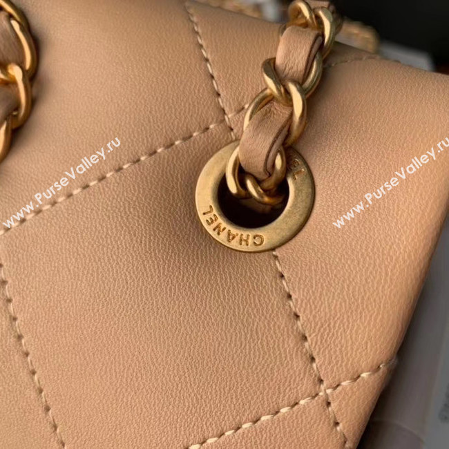 Chanel Flap Bag Original Sheepskin Leather AS1466 apricot
