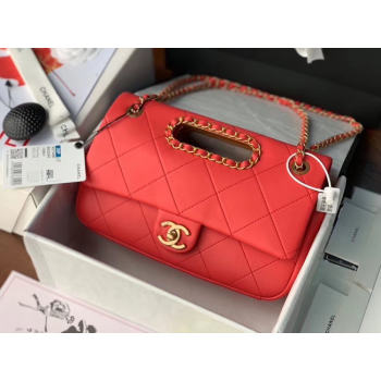 Chanel Flap Bag Original Sheepskin Leather AS1466 red