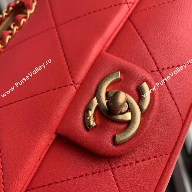 Chanel Flap Bag Original Sheepskin Leather AS1466 red