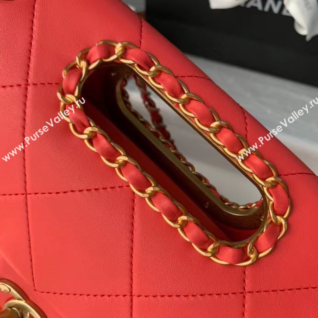 Chanel Flap Bag Original Sheepskin Leather AS1466 red