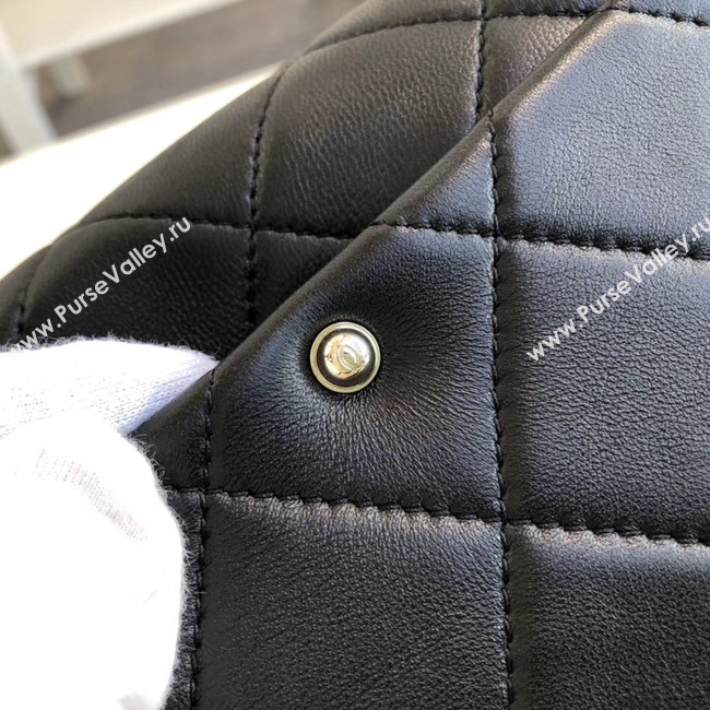 Chanel Lambskin Flap Bag &gold-Tone Metal AS1353 black