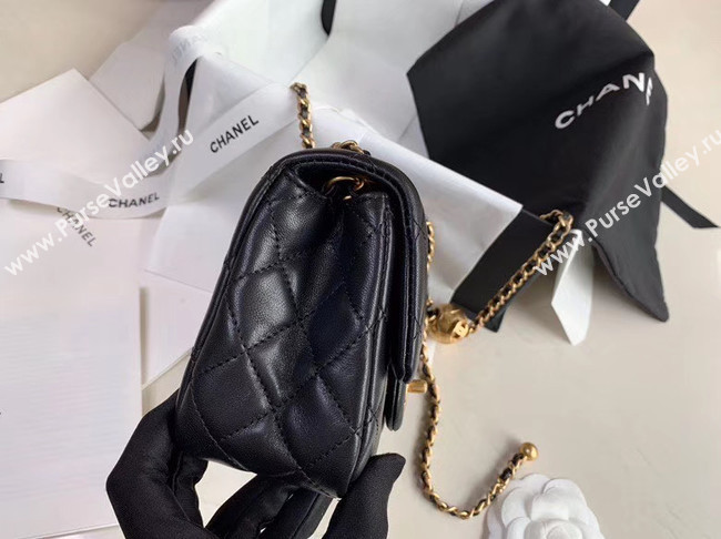 Chanel MINI Flap Bag Original Sheepskin Leather AS1786 black