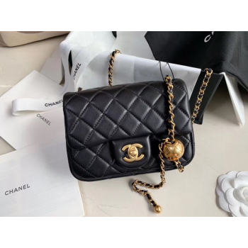 Chanel MINI Flap Bag Original Sheepskin Leather AS1786 black