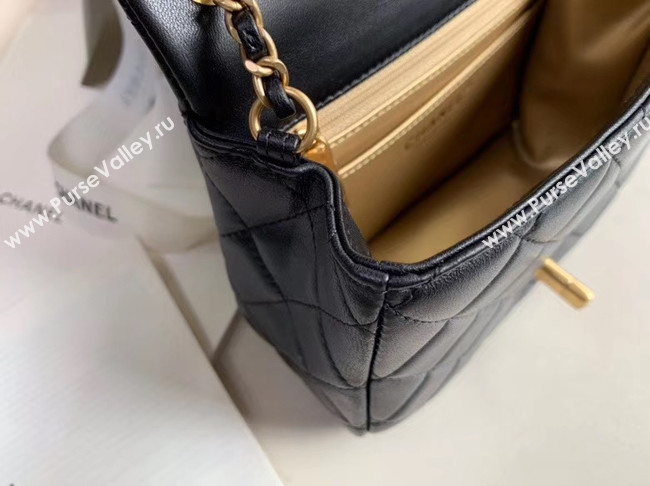 Chanel MINI Flap Bag Original Sheepskin Leather AS1786 black
