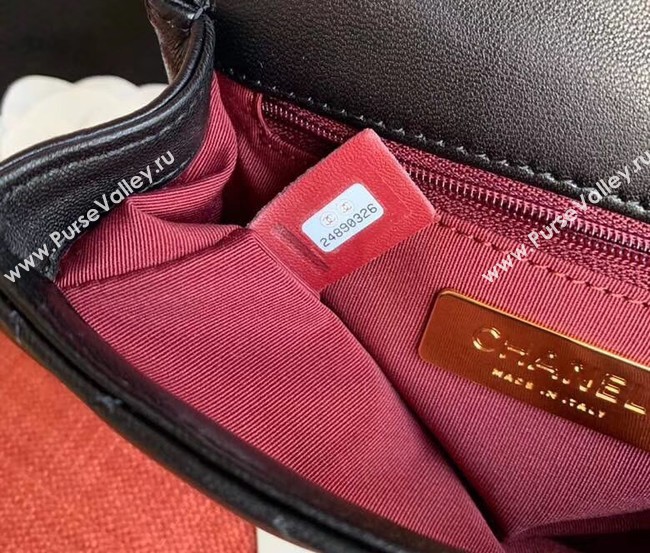 Chanel Original Sheepskin Leather Belt Bag Black 33866 Gold