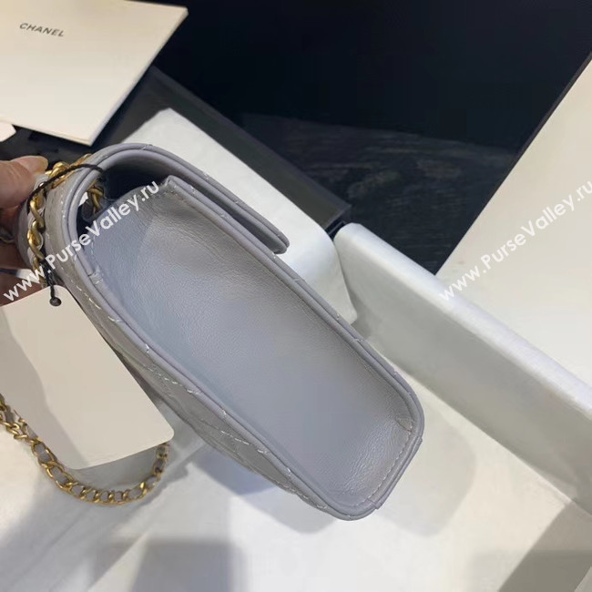 Chanel Original Small classic Sheepskin Shoulder Bag AP1448 grey