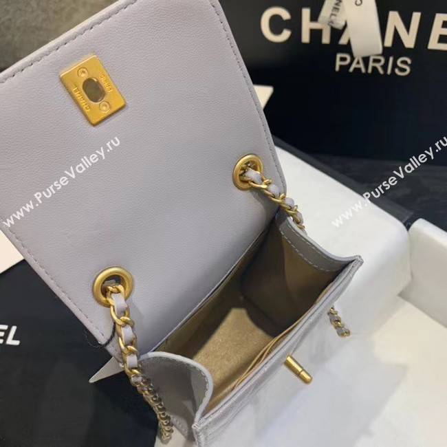 Chanel Original Small classic Sheepskin Shoulder Bag AP1448 grey