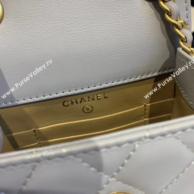 Chanel Original Small classic Sheepskin Shoulder Bag AP1448 grey