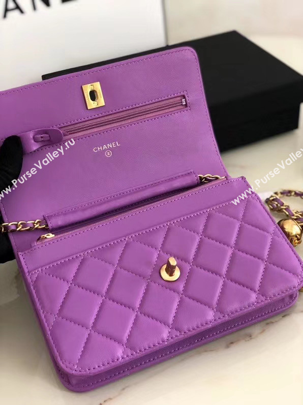 Chanel Original Small classic Sheepskin flap bag AS33814 Lavender