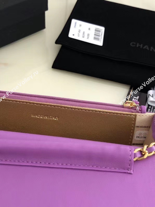 Chanel Original Small classic Sheepskin flap bag AS33814 Lavender