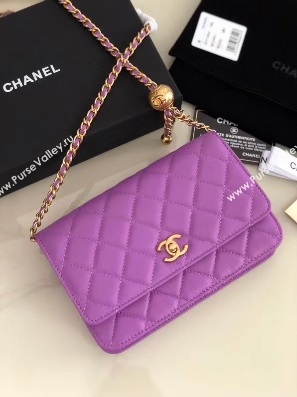 Chanel Original Small classic Sheepskin flap bag AS33814 Lavender
