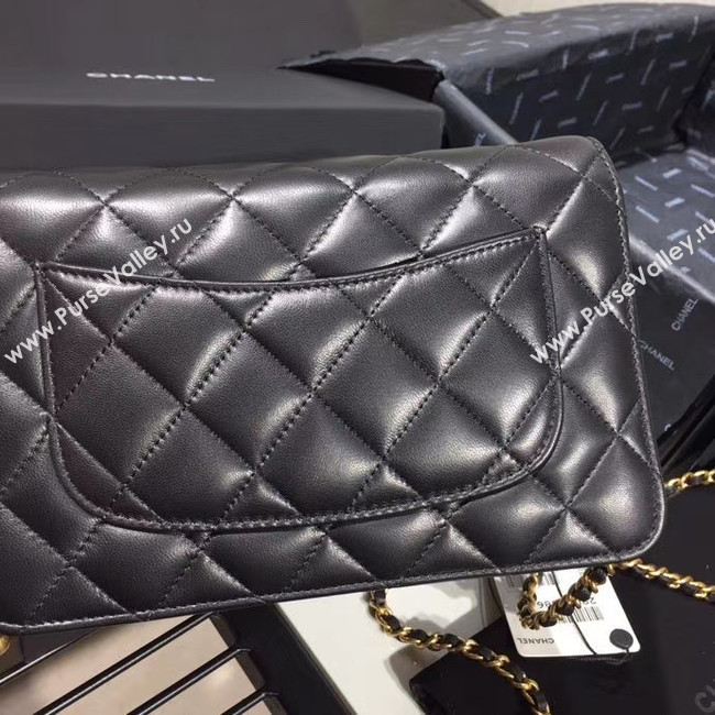 Chanel Original Small classic Sheepskin flap bag AS33814 black