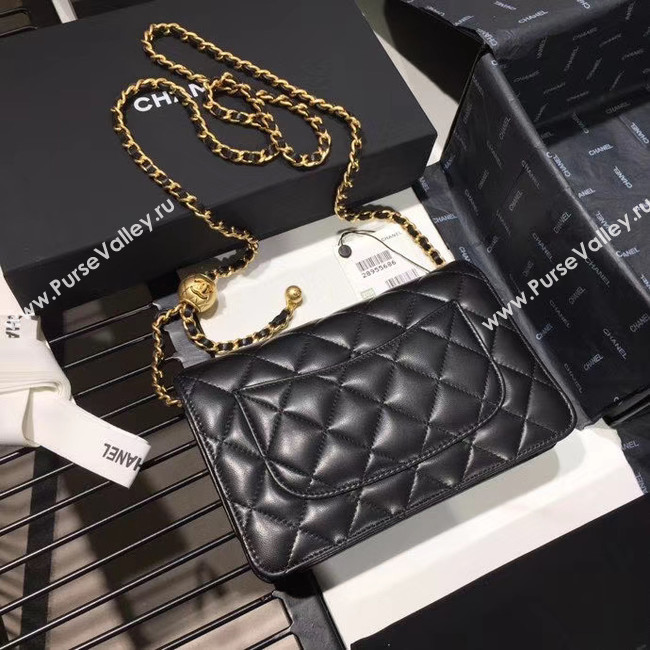 Chanel Original Small classic Sheepskin flap bag AS33814 black