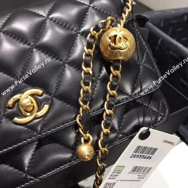 Chanel Original Small classic Sheepskin flap bag AS33814 black