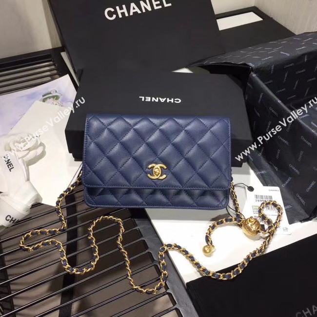 Chanel Original Small classic Sheepskin flap bag AS33814 blue