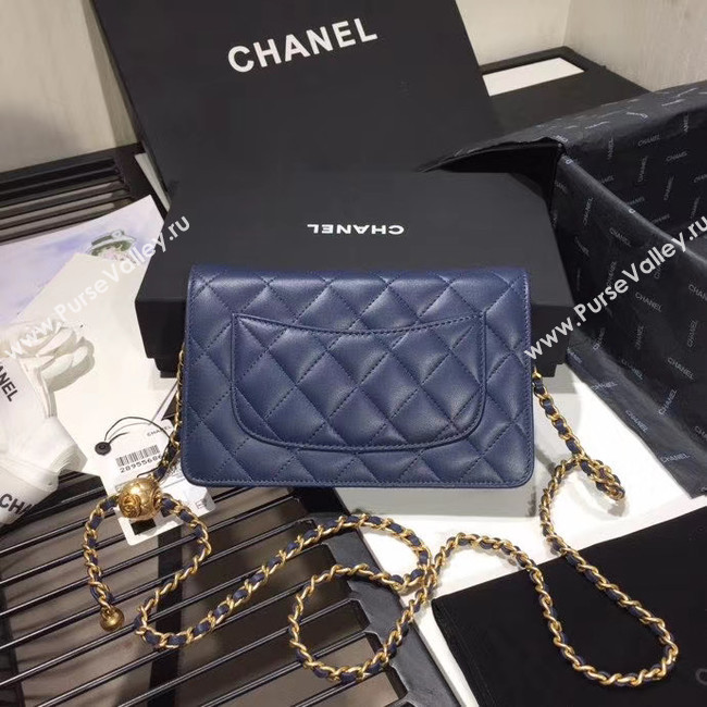Chanel Original Small classic Sheepskin flap bag AS33814 blue