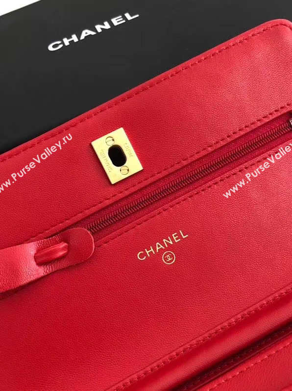 Chanel Original Small classic Sheepskin flap bag AS33814 red