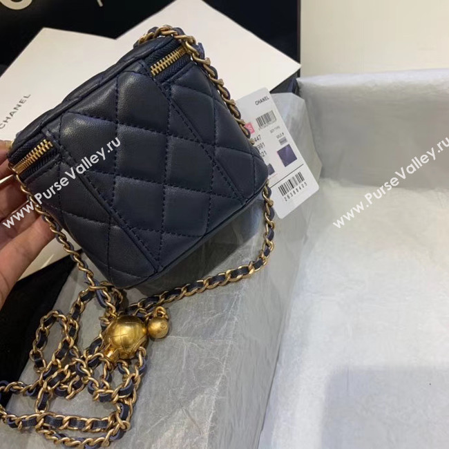 Chanel Original Small classic chain box handbag AP1447 dark blue