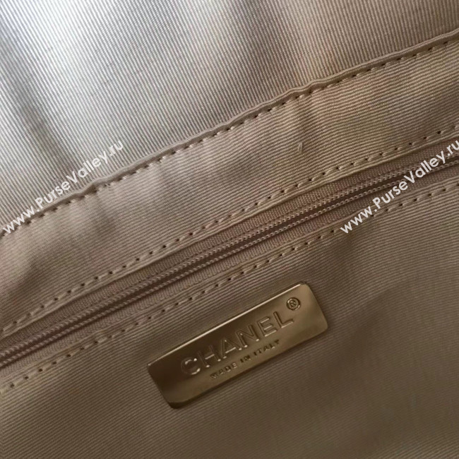 Chanel Zipper shopping bag AS0976 apricot