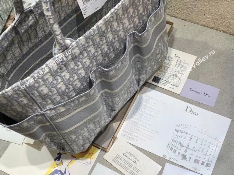 DIOR Beach Bag CANVAS C0175 GREY