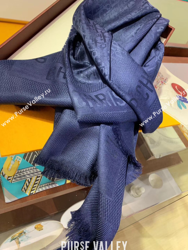 DIOR OBLIQUE CASHMERE C402 blue