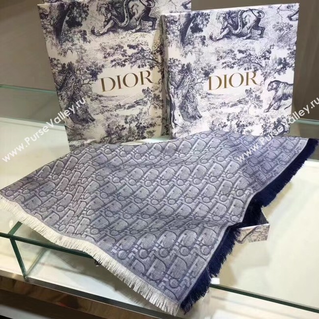 DIOR OBLIQUE STOLE IN WOOL AND CASHMERE C346